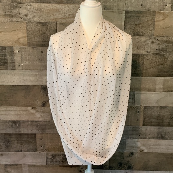Sheer Polka Dot Infinity Scarf - Picture 15 of 16
